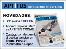 En Aptitus, Empleos de El Comercio. Su aviso le incluye un email (cv-puesto-@adpublis.com) y recibira CVs con total reserva y sin spam
